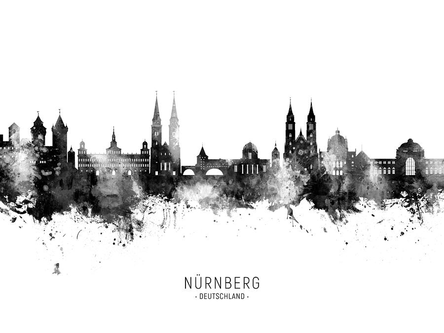 Nurnberg Germany Skyline #81 Digital Art by Michael Tompsett