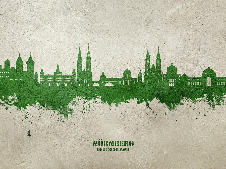 Nurnberg Germany Skyline #92 Digital Art by Michael Tompsett