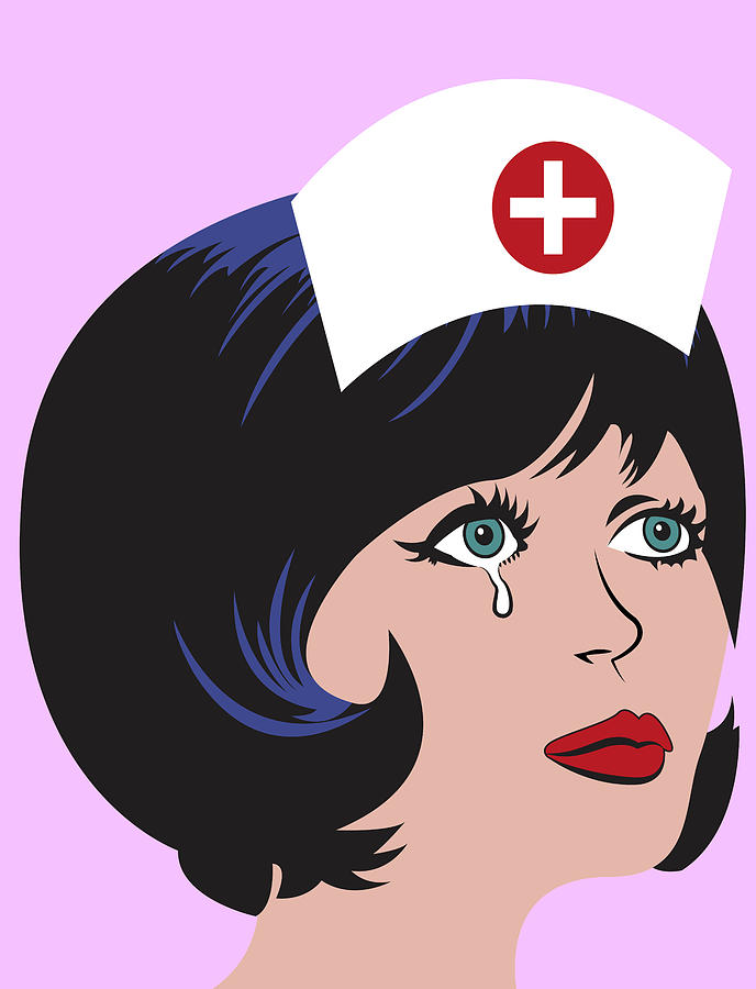 Vintage Digital Art - Nurse Cry by Long Shot