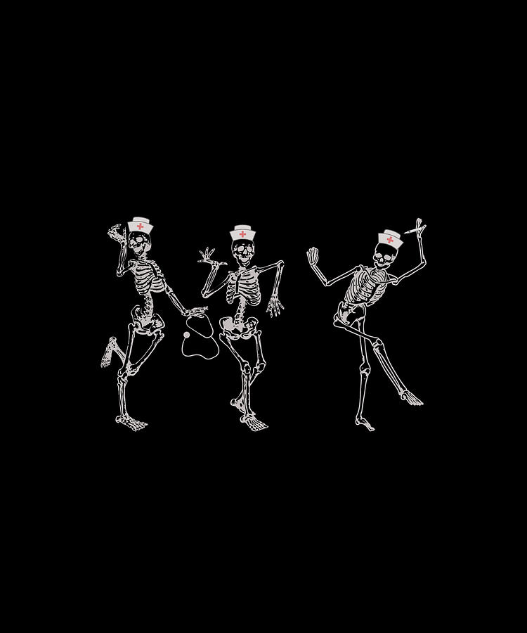 Nurse Dancing Skeleton nurses Halloween shirts Digital Art by Licensed ...