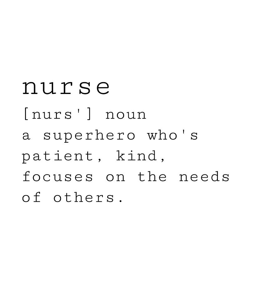 Nurse definition Poster cute Painting by Harris Clarke - Fine Art America