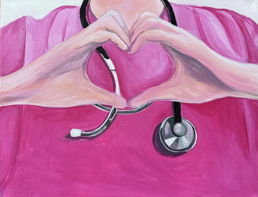Nurse Love Painting by Natalia Ciriaco