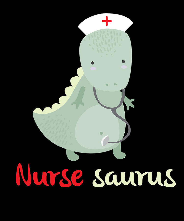 Nurse Saurus Comic Dinosaur For a Certified Nursing Assistan graphic ...