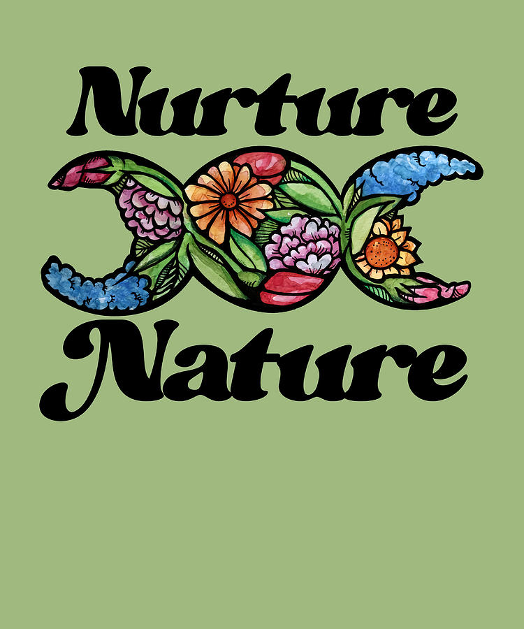 Nurture Nature Triple Moon Symbol Poster Painting by Turner Fox | Fine ...