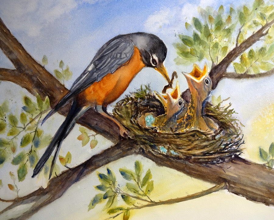 Nurturing the Nest Painting by Anna Jacke