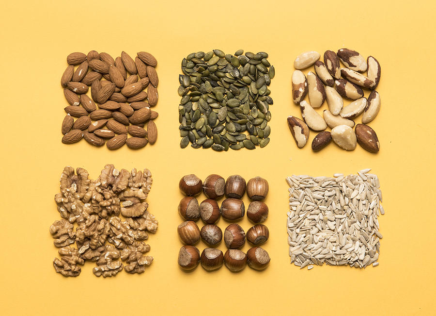 Nuts and seeds, neatly organised Photograph by John Lawson, Belhaven