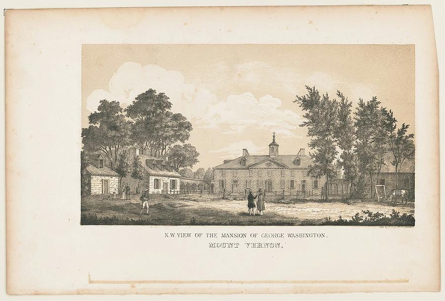 NW view of the mansion of George Washington Photograph by Popular Art