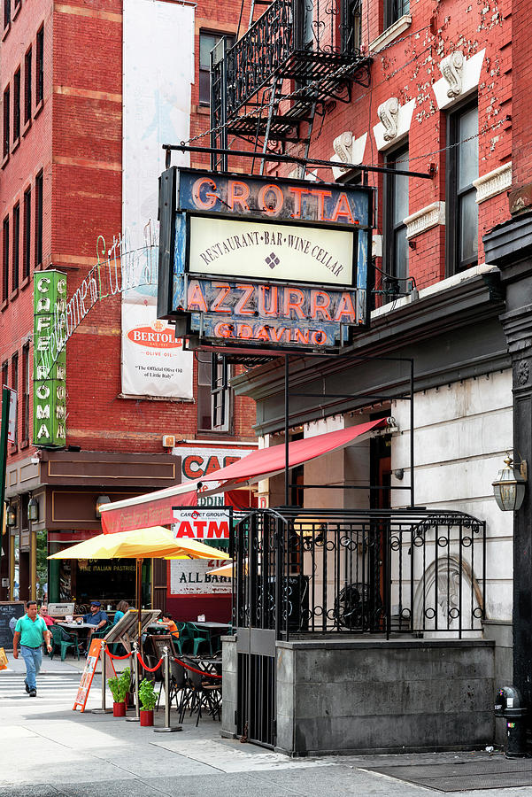 NY CITY - Cafe Little Italy Photograph by Philippe HUGONNARD