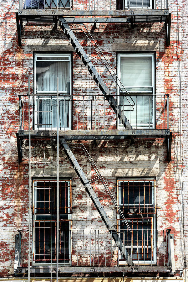 NY CITY - Fire Escape Stairs Photograph by Philippe HUGONNARD