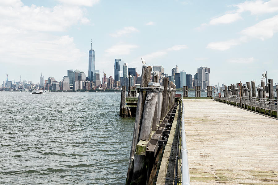 NY CITY - Manhattan Wooden Jetty Photograph by Philippe HUGONNARD