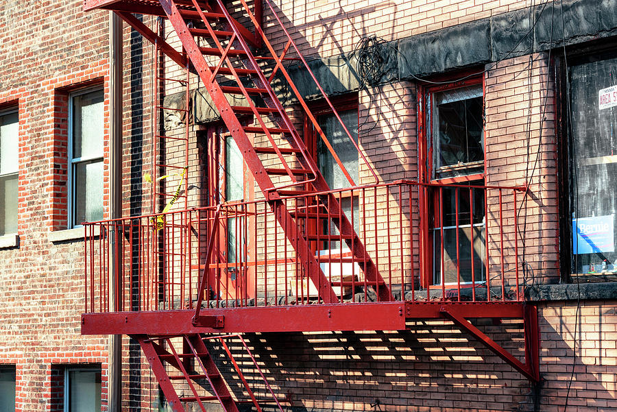 NY CITY - New York Red Building Facade Photograph by Philippe HUGONNARD