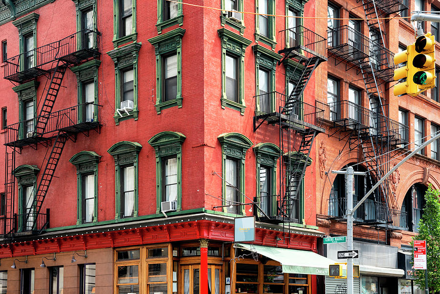 NY CITY - Red Building Facade Photograph by Philippe HUGONNARD