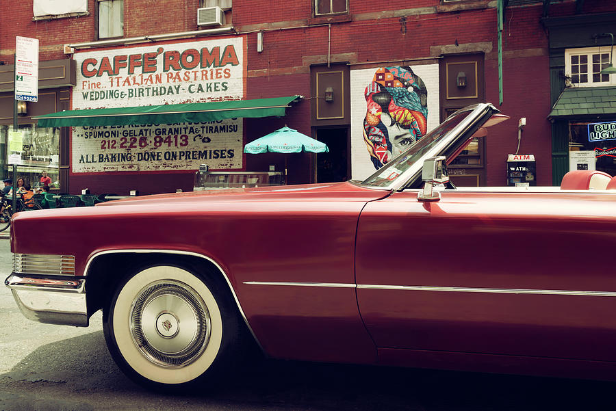 NY CITY - Red Cadillac Photograph by Philippe HUGONNARD