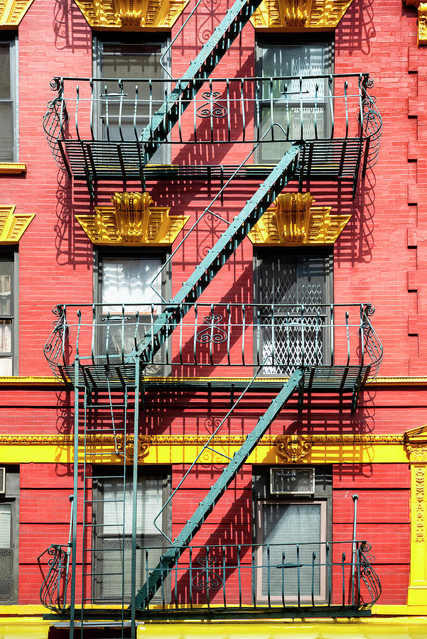 NY CITY - Red Facade Photograph by Philippe HUGONNARD