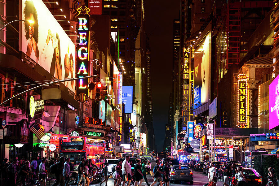 NY CITY - Time Square by night Photograph by Philippe HUGONNARD