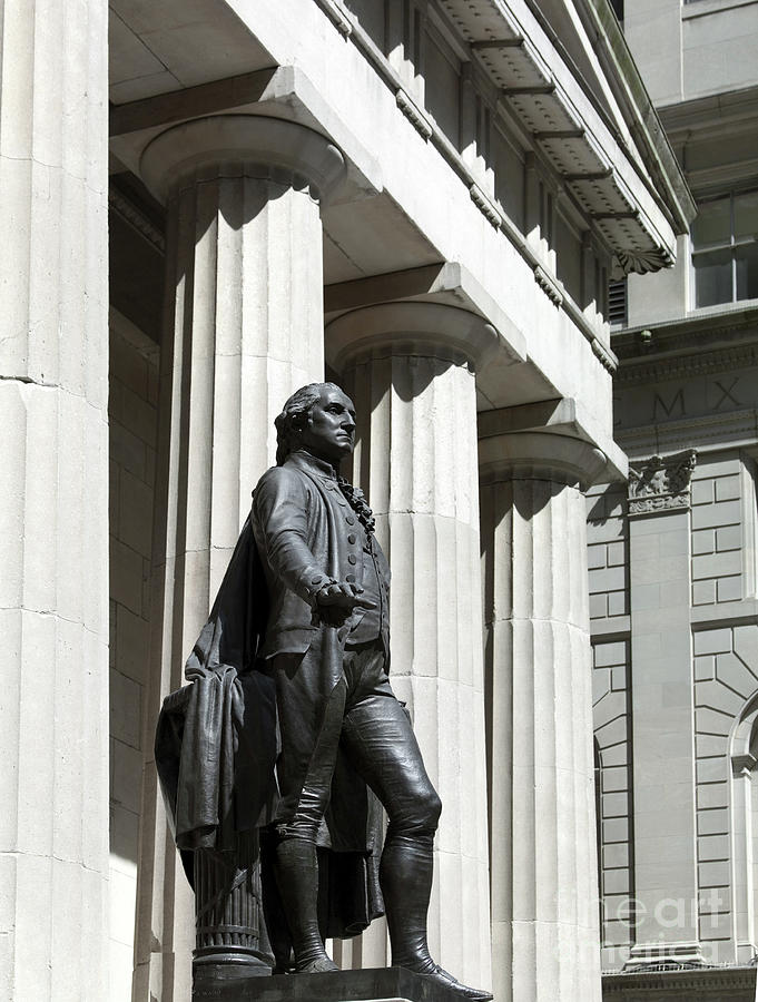 NY Federal Hall, Statue of George Washington Photograph by Carol Highsmith