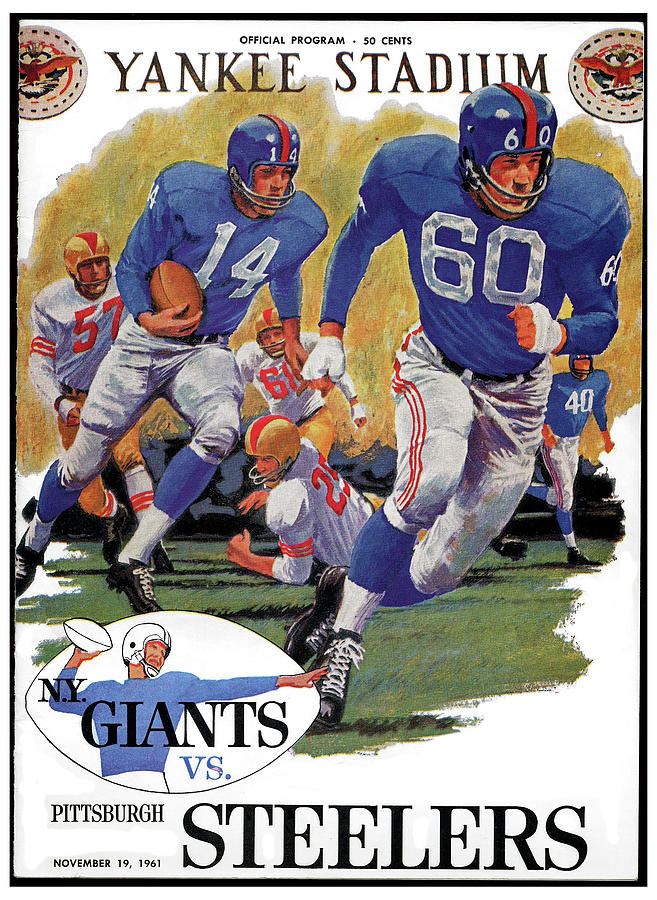 NY Giants vs Steelers 1961 Program Ornament by Big 88 Artworks