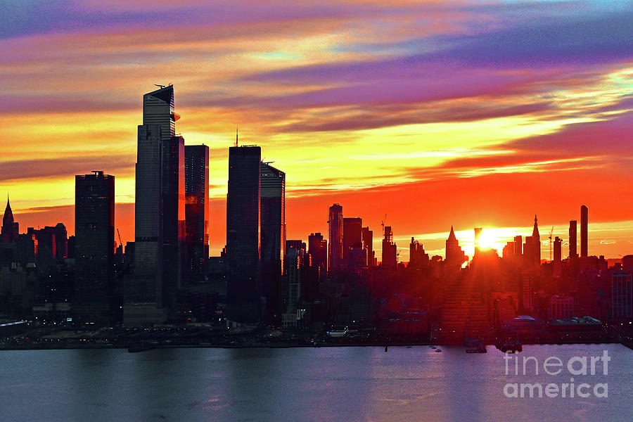 City Photograph - NY Skyline Saturday Sunrise  by Regina Geoghan