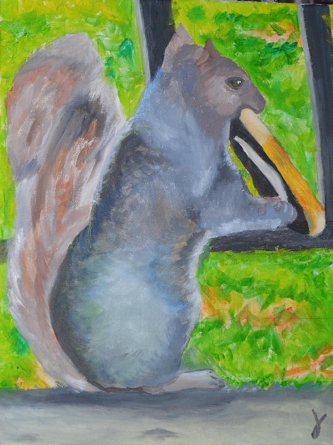 NY Squirrel Painting by Jose Soto NY Squirrel Painting by Jose Soto