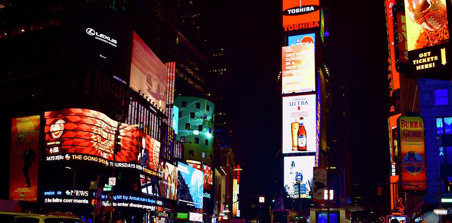 Broadway-Times Square@Night Photograph by Bnte Creations