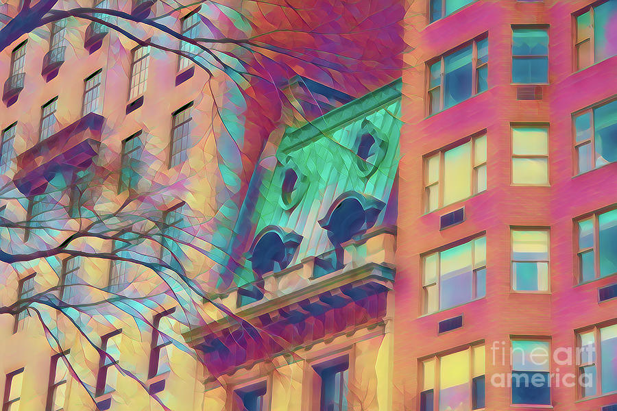 NYC Architecture Digital Artwork  Digital Art by Chuck Kuhn