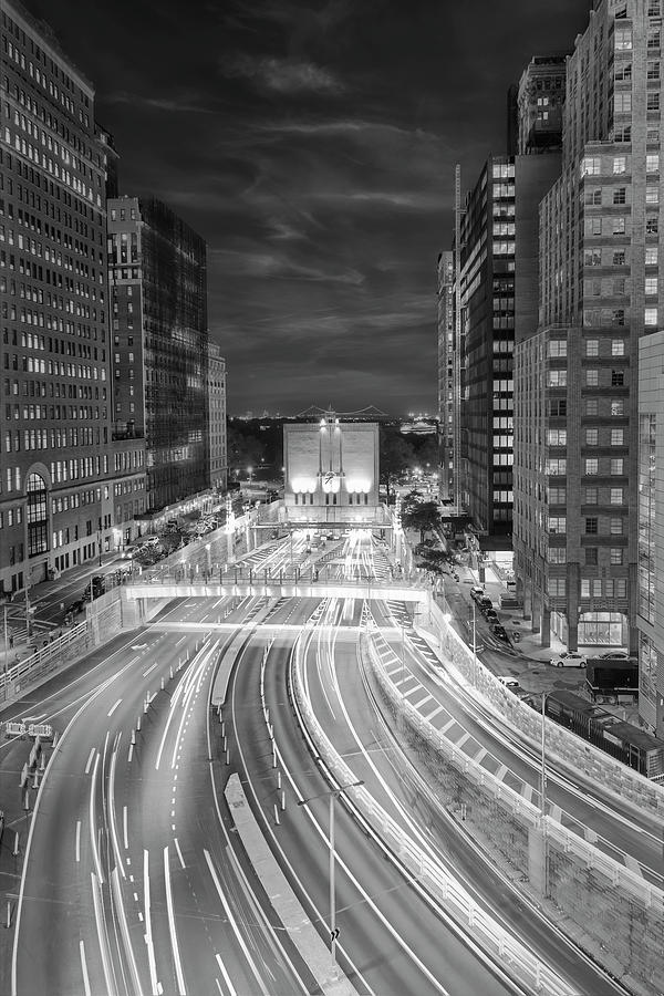 NYC Battery Tunnel BW Photograph by Susan Candelario