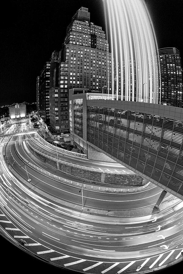 NYC Battery Tunnel Helix BW Photograph by Susan Candelario