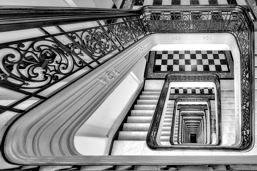 NYC Beaux-Arts Exquisite Staircase  Photograph by Susan Candelario