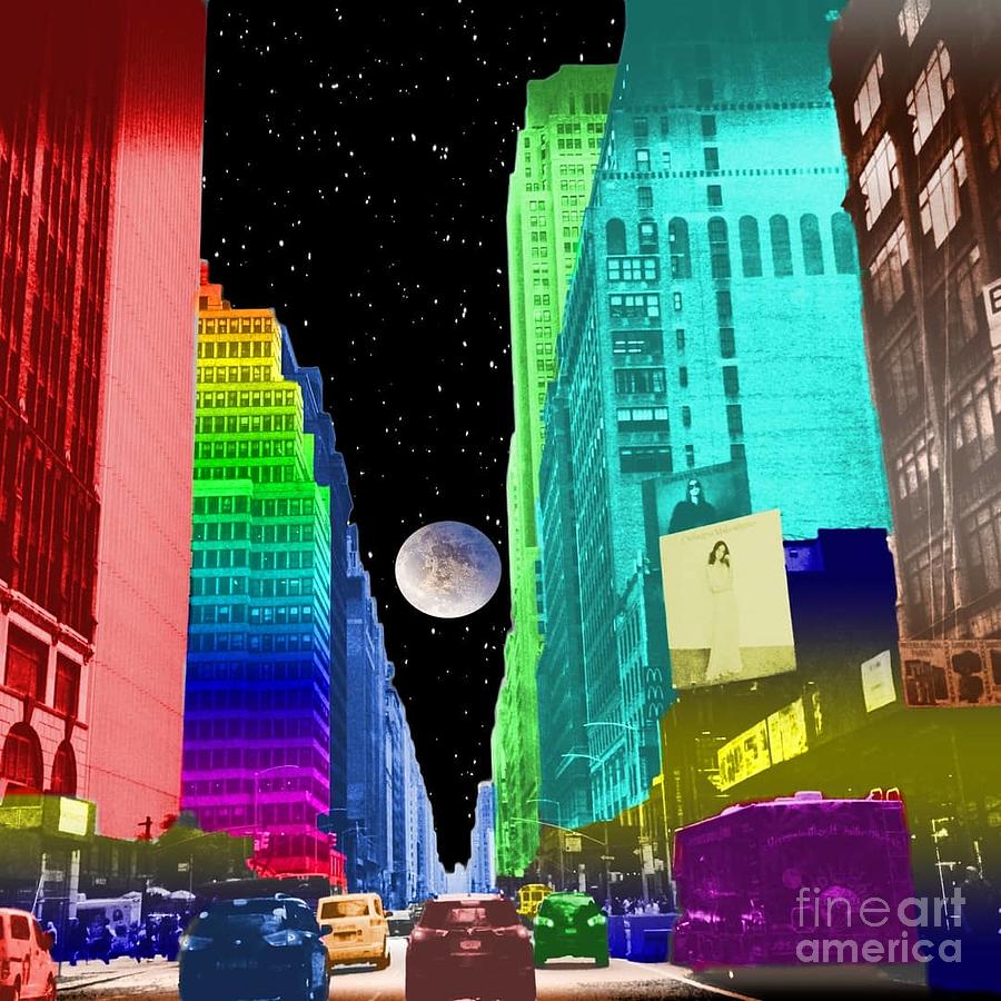 NYC Colorized Street Digital Art by B B Fine Art America