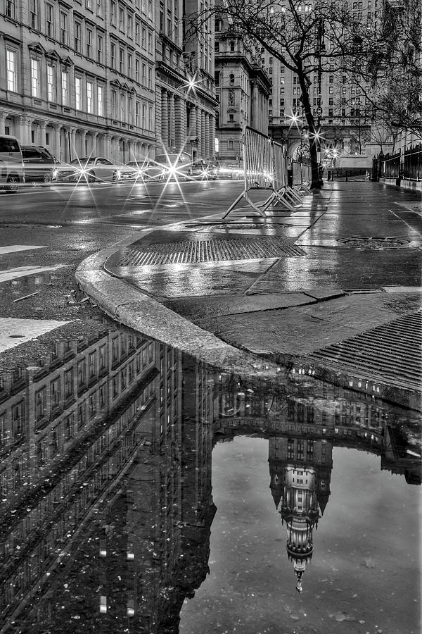 NYC Municipal Building BW Photograph by Susan Candelario