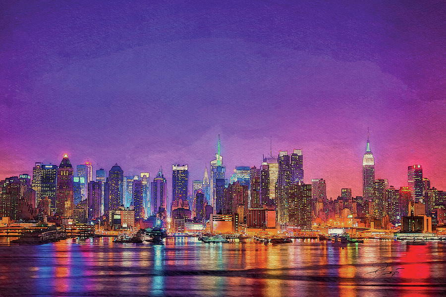 NYC Panorama Digital Art by Jerzy Czyz Fine Art America