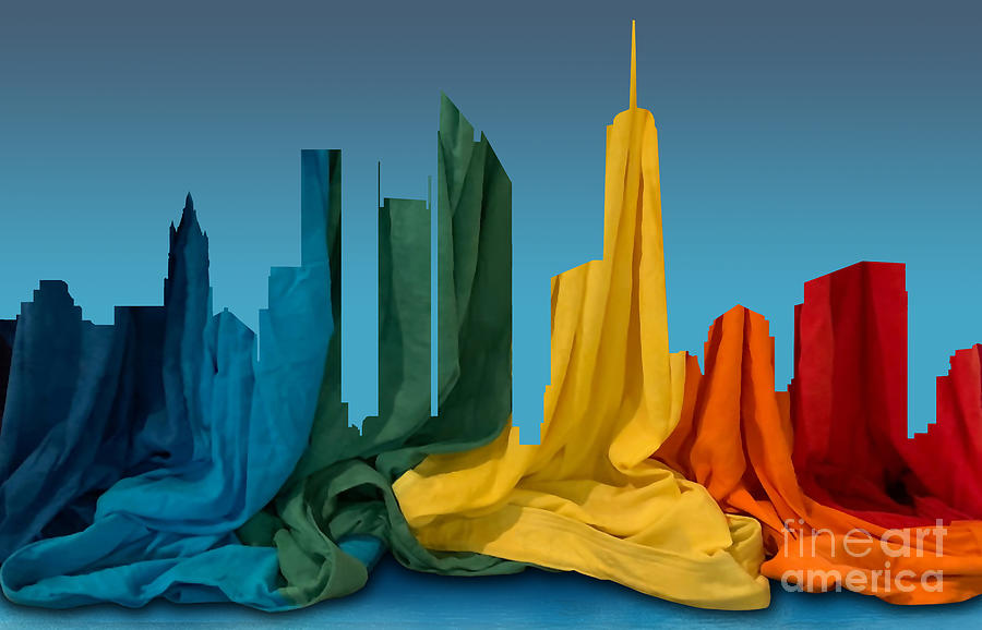 NYC Pride Skyline Digital Art by Jerzy Czyz