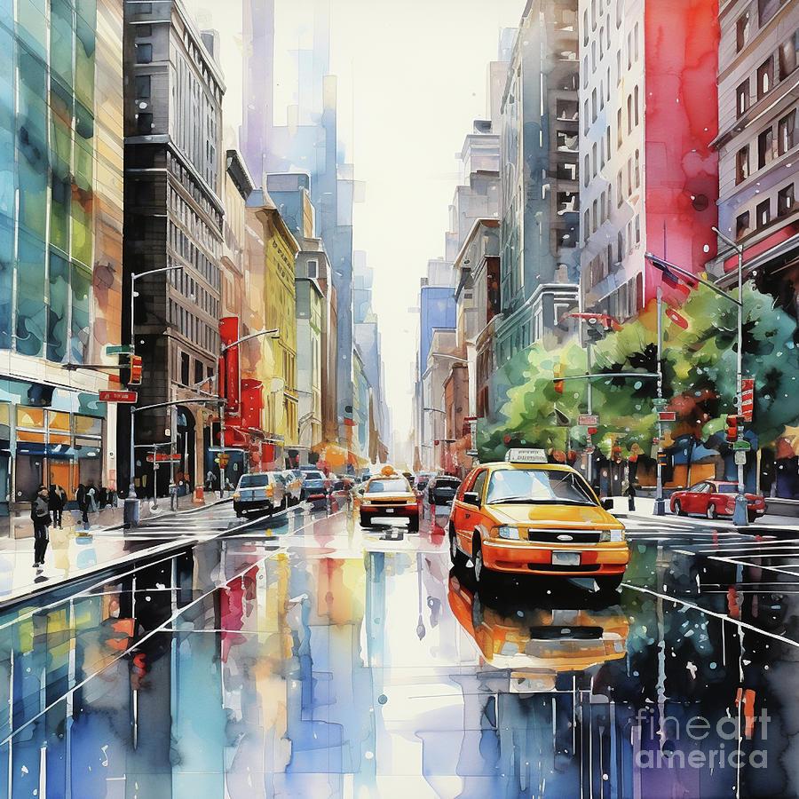 Buyenlarge Rainy Day, New York City Print