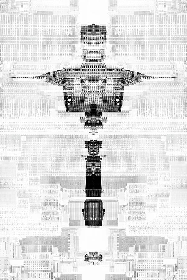 NYC Reflection - BW Metamorphosis Digital Art by Philippe HUGONNARD
