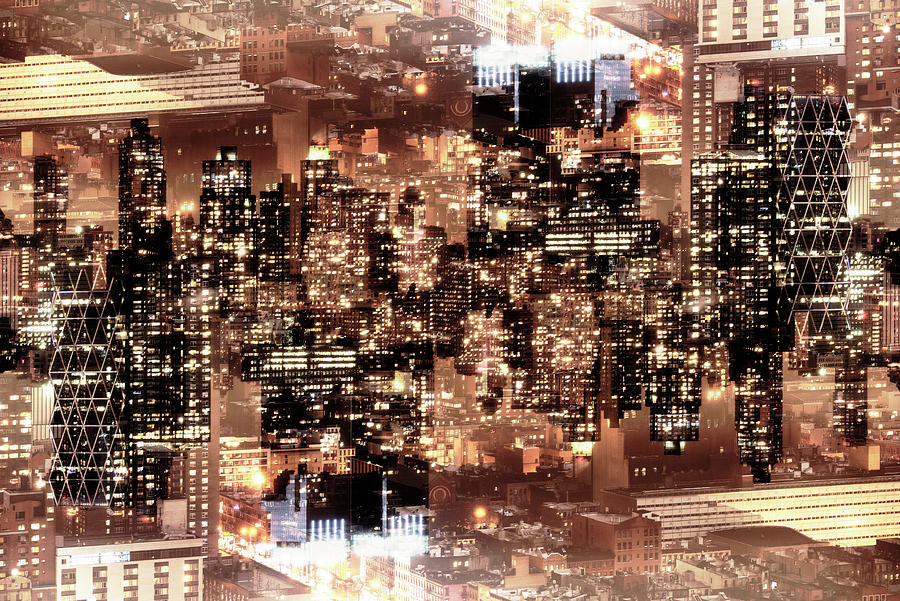 NYC Reflection - Dark Manhattan Digital Art by Philippe HUGONNARD