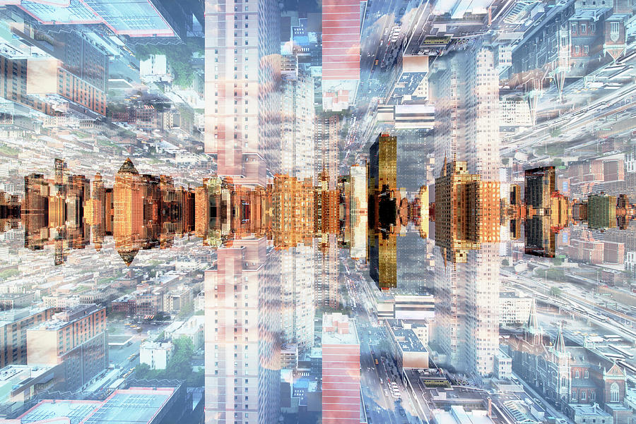 NYC Reflection - Downtown Skyline Digital Art by Philippe HUGONNARD