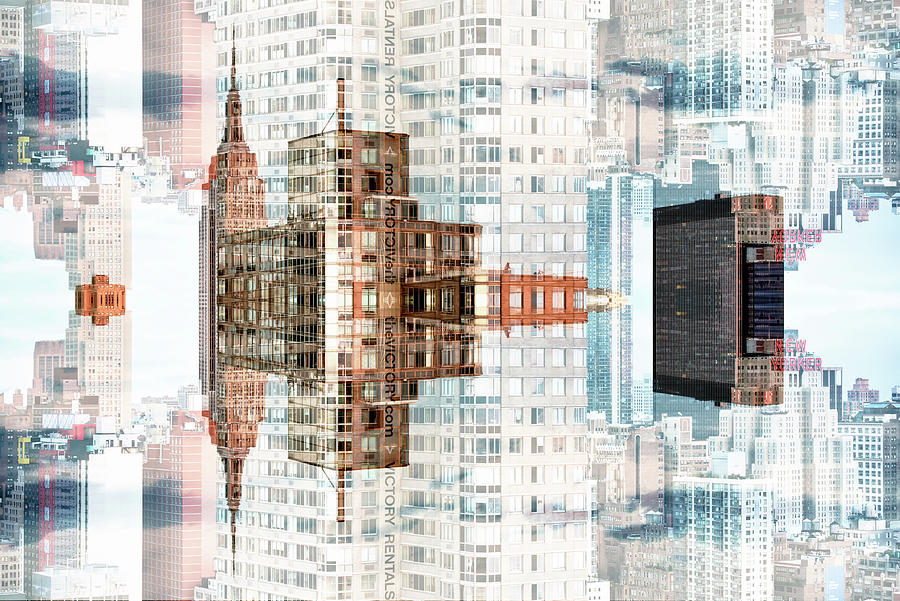 NYC Reflection - Empire Digital Art by Philippe HUGONNARD