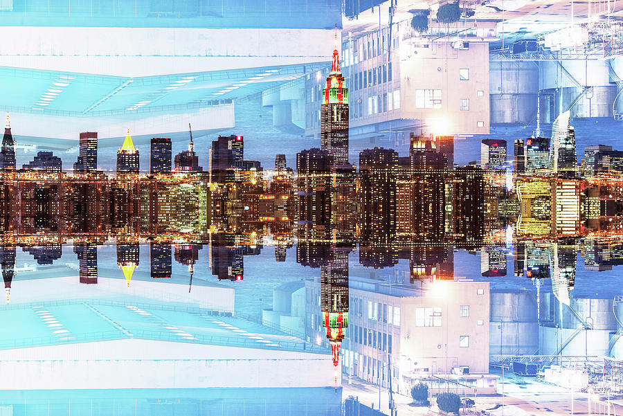 NYC Reflection - Manhattan Business Digital Art by Philippe HUGONNARD