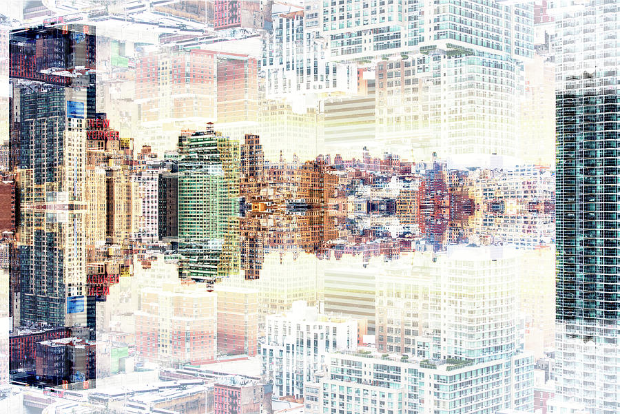 NYC Reflection - The Skyline Digital Art by Philippe HUGONNARD