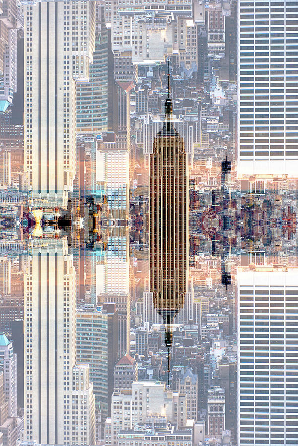 NYC Reflection - The Skyscrapers Digital Art by Philippe HUGONNARD