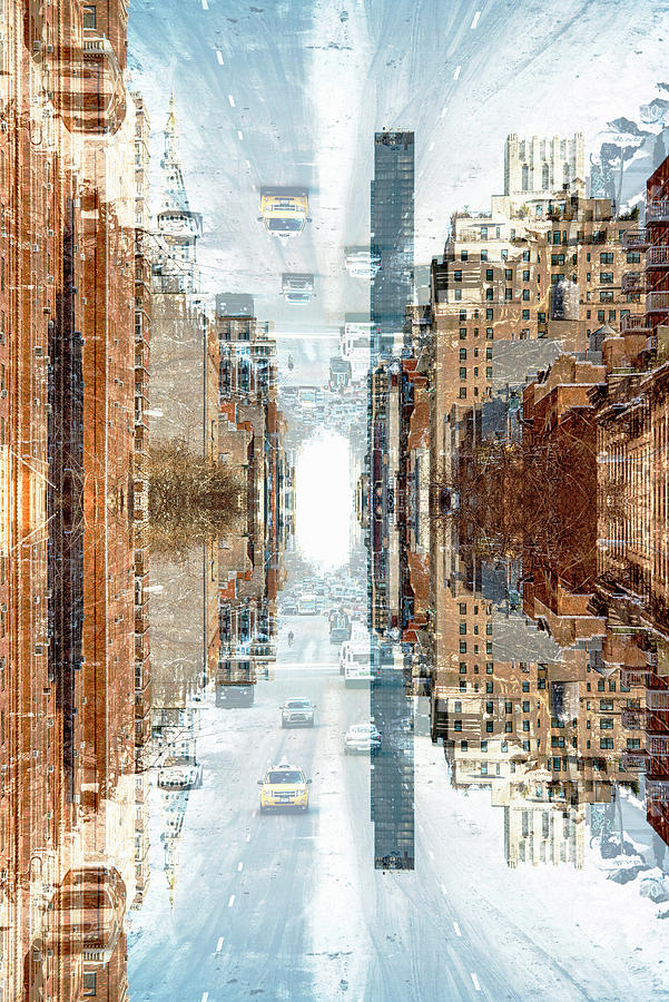 NYC Reflection - Winter Day Digital Art by Philippe HUGONNARD