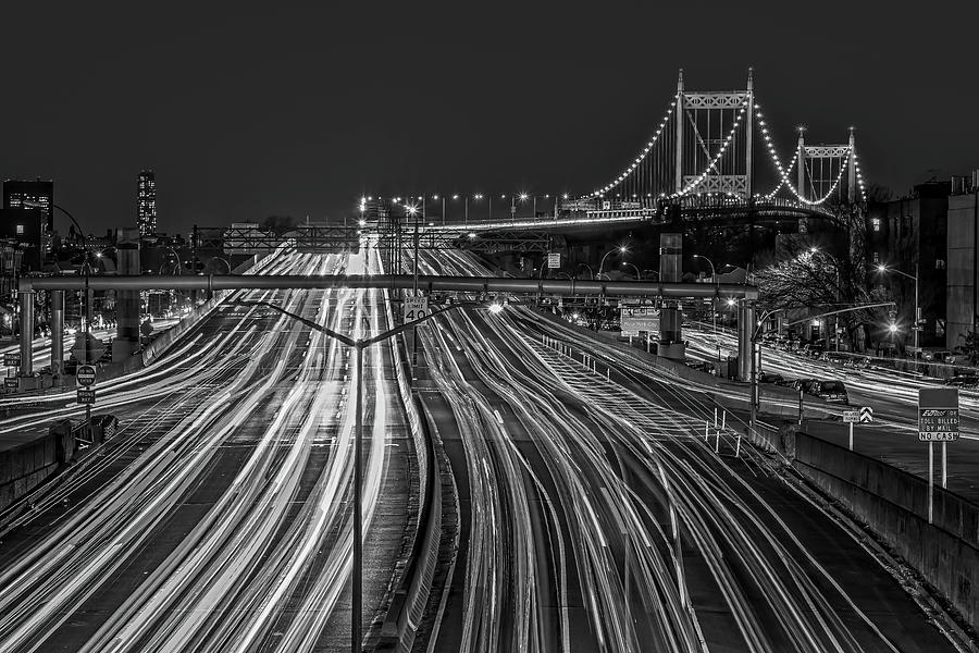 NYC Rush Hour BW Photograph by Susan Candelario