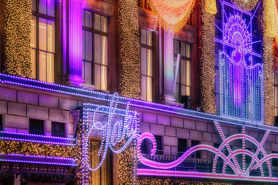 NYC  Saks 5th Ave Christmas  Photograph by Susan Candelario