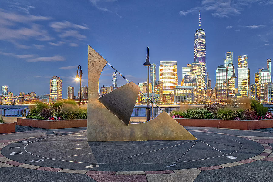 NYC Skyline And Sundial Photograph by Susan Candelario