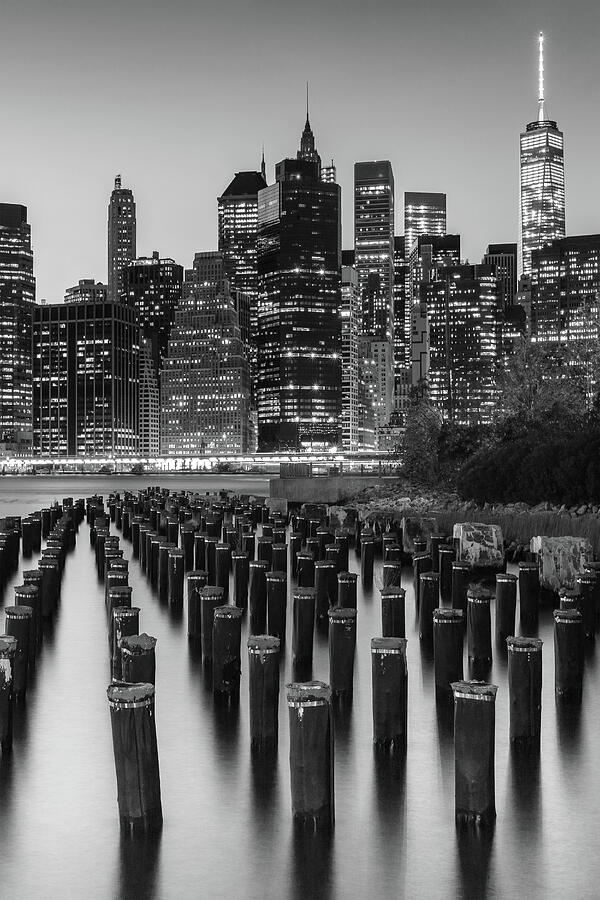 NYC skyline bw Photograph by Laura Fasulo