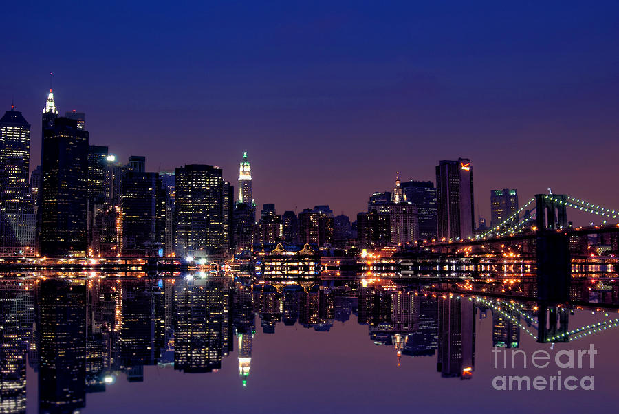 New York City Photograph - NYC Skyline New York City USA by Sabine Jacobs