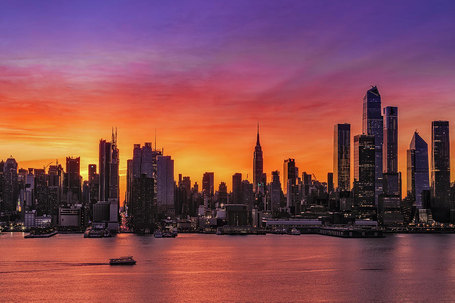 NYC Skyline Sunrise Photograph by Susan Candelario