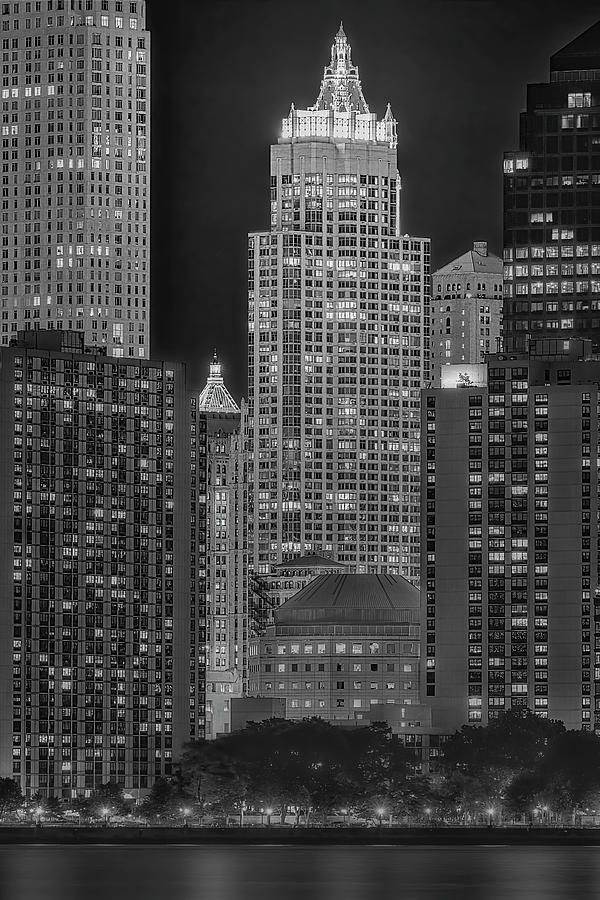 NYC Skyscrapers BW Photograph by Susan Candelario