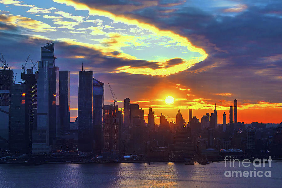 City Photograph - NYC Stormy Skies Sunrise by Regina Geoghan