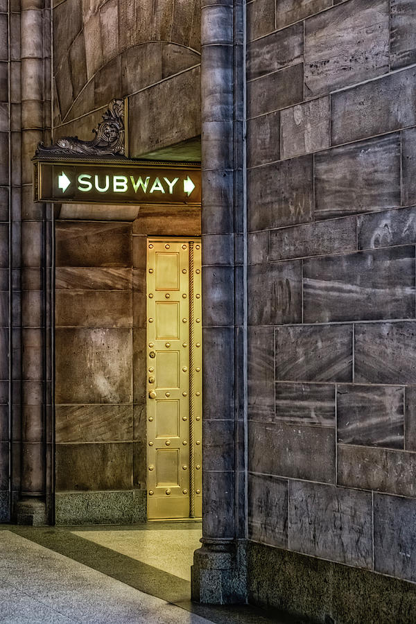 Sign Photograph - NYC Subway Entrance by Susan Candelario